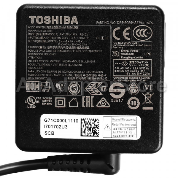 Adapter Charger Power Supply for Dynabook Portégé X40 G 110