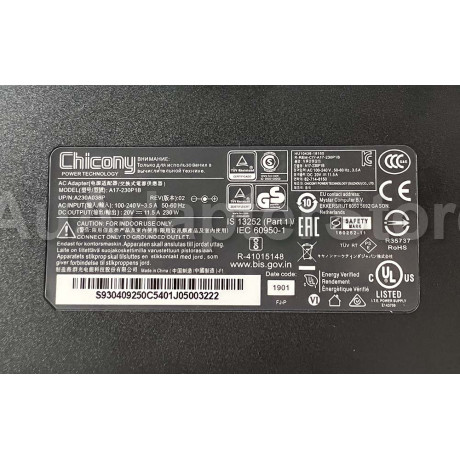 Original Slim 230W MSI GS66 Stealth 10UG-044AU charger