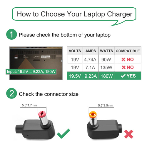 180W acer laptop charger ac adapter