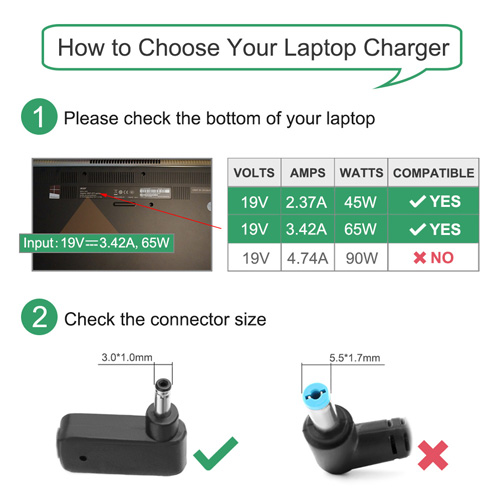 65W acer laptop charger ac adapter