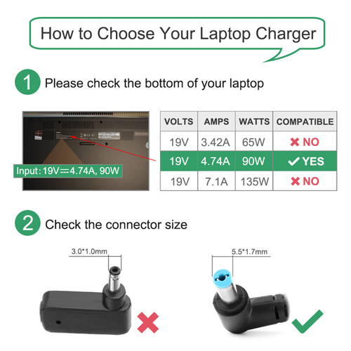 90W acer laptop charger ac adapter